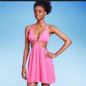 Cut out cover up mini dress